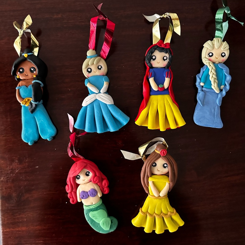 💥LAST CHANCE💥 NWOT Handmade Disney Princesses Ornaments BUY 5, GET 1 FREE